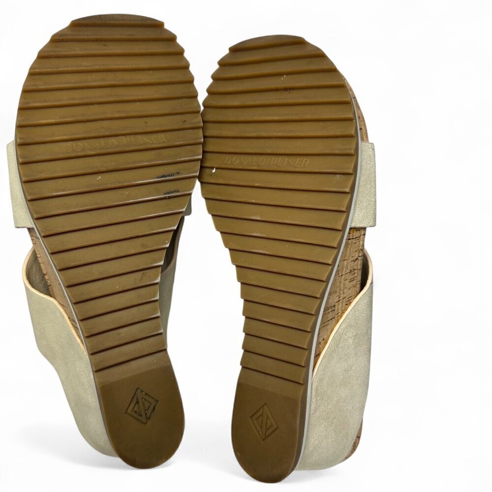 DONALD PLINER Women's Sisu Wedge Suede Sandal, Beige, US 7.5, NWOB - Picture 12 of 16